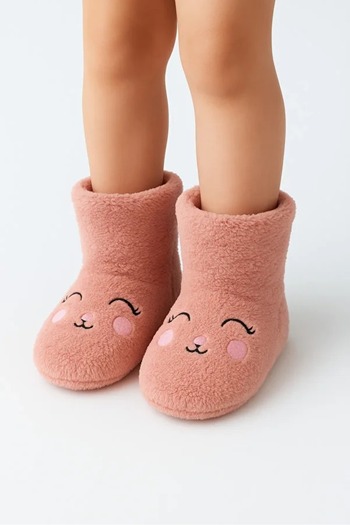 Deniz Terlik Plush Inside Soft Girls' Home Boots |   Panduf Child |