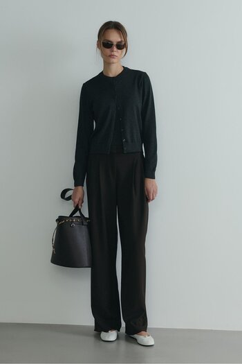 Suud Collection Bitter Brown Lina Pleated Trousers