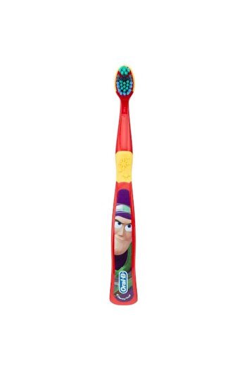 Oral-B Periuță de dinți pentru copii, Oral-B, Pixar, Buzz Lightning, vârstă 3+, protecție multiplă, peri moi, roșie