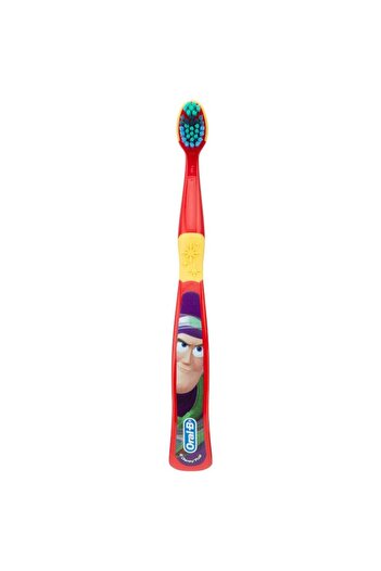 Oral-B Periuță de dinți pentru copii, Oral-B, Pixar, Buzz Lightning, vârstă 3+, protecție multiplă, peri moi, roșie