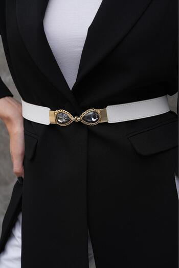 Desre Moda Damla Stone Women's Belt Dress Belt Coat Belt Trouser Belt