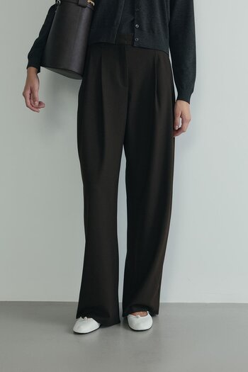 Suud Collection Bitter Brown Lina Pleated Trousers