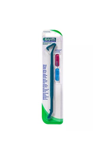 GUM Set Interdental Toothbrush, Proxabrush Classic with Special Handle, 2 Refills