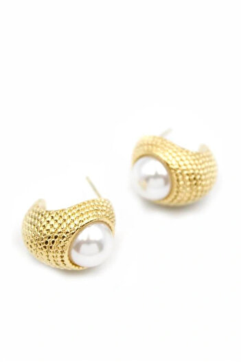 shopwave Pearl Earrings - Gold