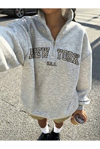 Josette New York USA Leopar Baskılı Dik Yaka