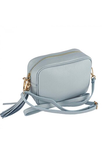 AZZURA Gilda bag, crossbody made of natural leather, sky blue 8210