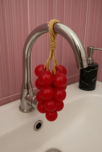 özkan ahşap Natural Handmade Grape Soap, Decorative Hanging Faucet Soap