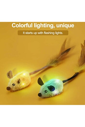 victiny Interactive Toy for Cats, Victiny, Mouse with LED and Sounds, Multicolor