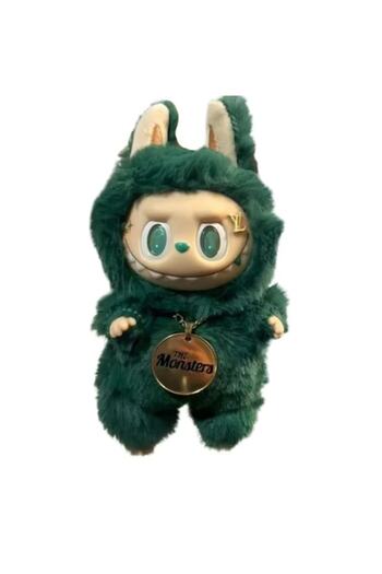 victiny Plush Keychain Toy for Backpack, Bag, and Keys - Fluffy and Charming Green LV Model