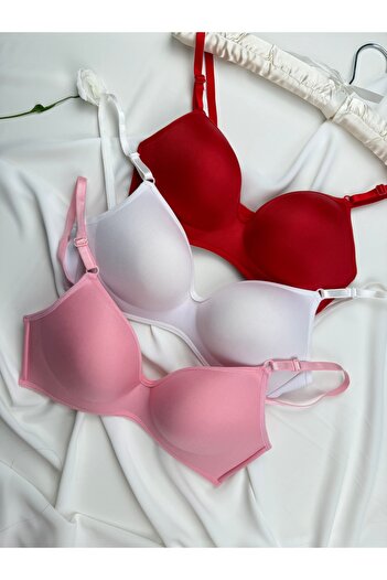 ROZENİN LINGERIE Wireless Lotus Recovery Economical Package Set of 3 Bras