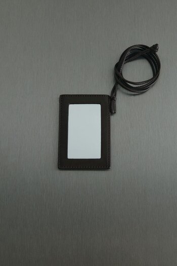 Suud Collection Bitter Coffee Lue Mirrored Card Holder