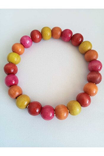 hobi duragı Colorful Wooden Beaded Round Bag Handle