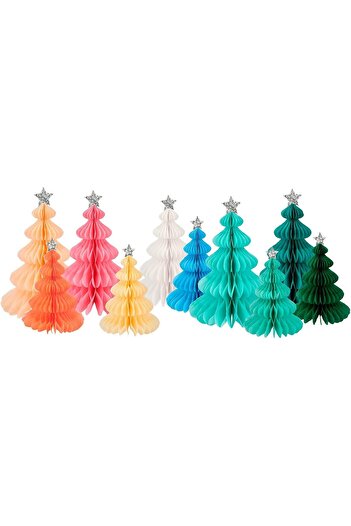 STOREMAX - Decorations - Colorful Forest Honeycomb Decorations - 10 Pieces 1088605