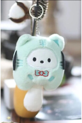 FuryaTedarik Cinnamoroll Hello Kitty 12 cm Keychain Bag Ornament Plush Toy Sanrio Mymelody Cartoon Plush