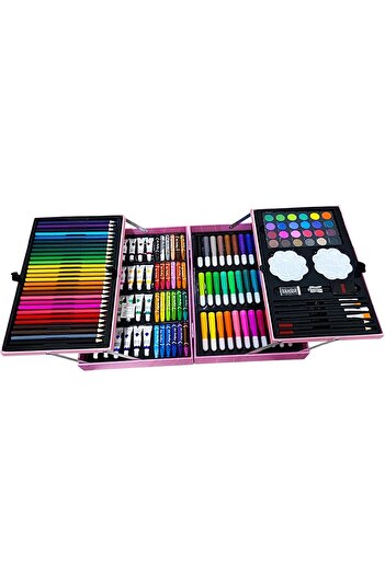 Generic Portable and Foldable Coloring Set for Kids, 200 Pieces