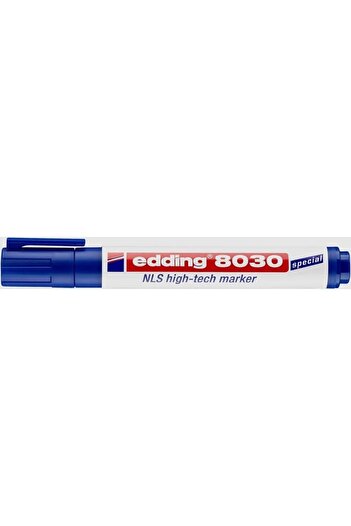 MARKETONI 8030 Nls Hi-Tech Marker - Blue - 1 Pen - 1.5-3 mm Round Tip