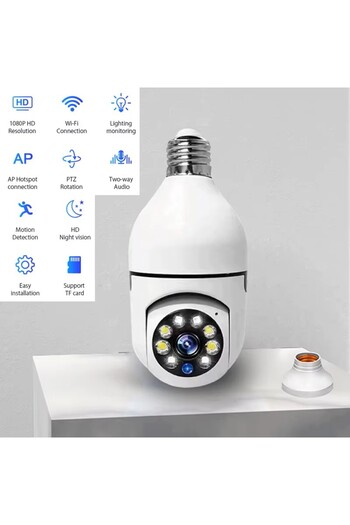 2G IP E27 Bulb Night Vision Security Camera Wireless Home CCTV Camera