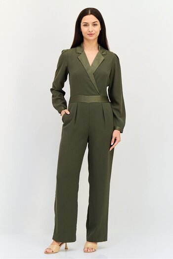 ORSAY Women Solid Long Sleeve Jumpsuit, Olive