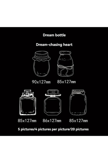choice2 Dream Bottle 20PCS Bookmark Making Kit, Transparent Flower Bookmarks, Handmade Dried Flower Bookmark