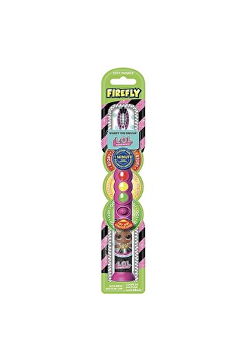 Firefly Electric Toothbrush for Kids, Firefly, L.O.L. Surprise, 1-Minute Timer, Stand-Up Suction, Purple