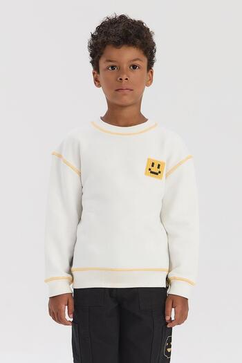 Nebbati Bg Store Boy's Ecru Sweatshirt