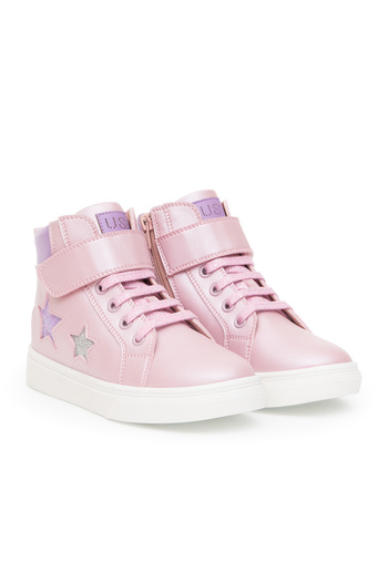 U.S. Polo Assn. Girl's Dusty Pink Star Patterned Ankle Length Shoes 50315545-Vr034