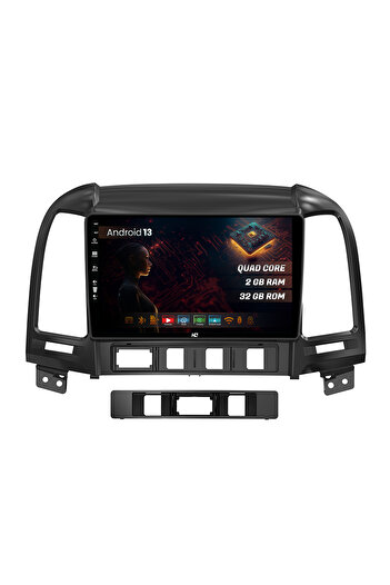 HUB64 Navigation Hyundai Santa Fe (2006-2012), 2GB RAM, Android 13, GPS, Wi-FI, CarPlay, Android
