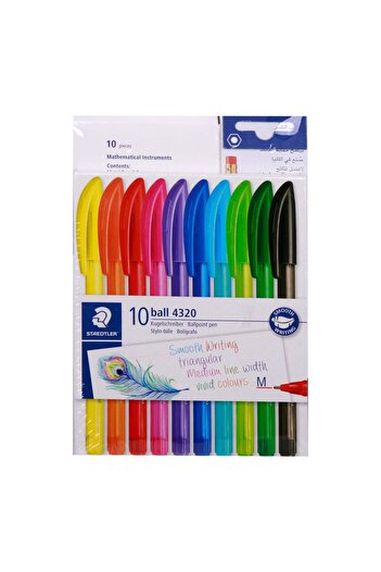 Staedtler Math Set + Color Pen 4320 + Noris 12 Pencil | Complete School Kit