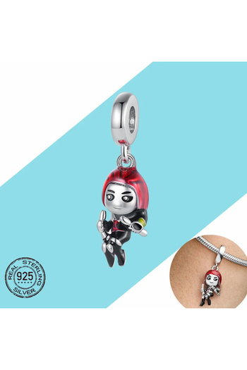 Miniso M3.jpg 100% 925 sterling silver Spider Man series amulet charm beads suitable for original DlY brace