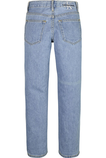 Calvin Klein BARREL UTILITY BLUE Kadın Mavi Kot Pantolon