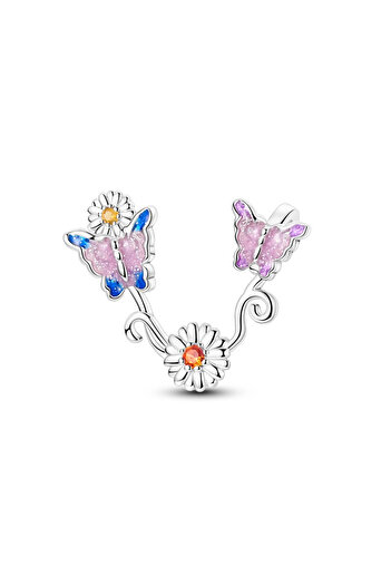 Choice KTC1343 Original 925 Sterling Silver Sunflower Set Charms Flower Ring Earrings Beads Pendants Fit B