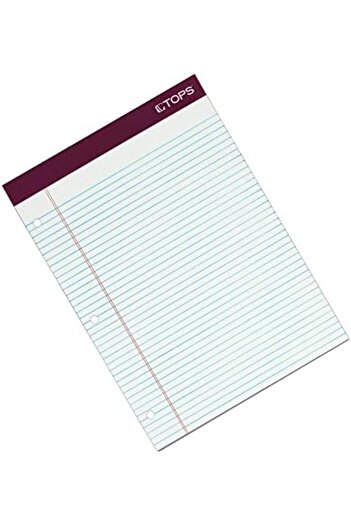 STOREMAX Mrtshoppng Diskette "Tablet, 8 – 1/2 X 11 – 3/10,2 Cm, with Holes, with 3-Hole Perforation, White, Narrow, Rule, 100