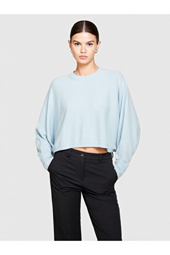 Sisley Women's Sweater Wool Blend Crop Sweater 323A1044M2018-Sis2H1