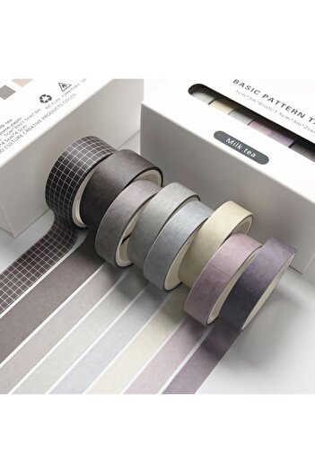 STOREMAX Milk Tea Themed 6 Color Washi Tape • Sticky Note 1175713