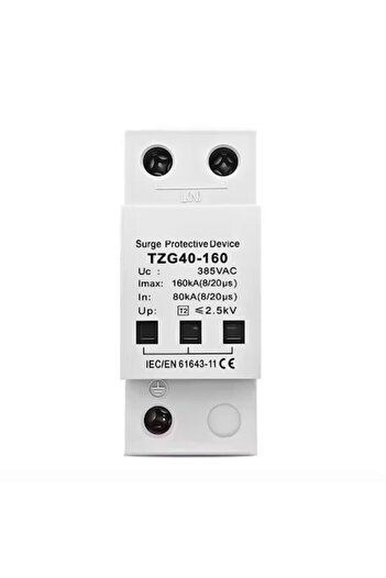 FUSIONTECHX Descarcator Supratensiune 1P AC SPD 160KA 385V, montare pe sina DIN, tip T2, FusionTechX®