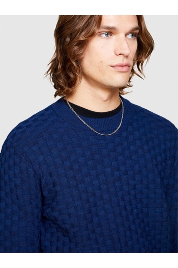 Sisley Men's Sweater Wool Blend Crew Neck Sweater 323A107Gs102Q-Sis700