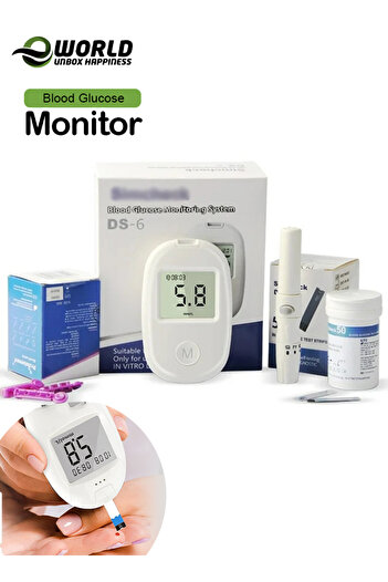 Eworld Portable Automatic Blood Glucose Meter with 50 Test Strips, Lancet Pen & 50 Lancets