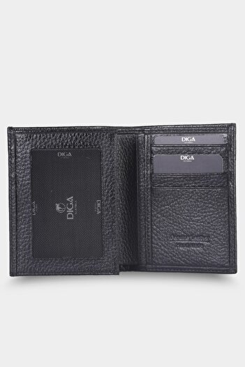 DİGA New Black Classic Vertical Men's Wallet