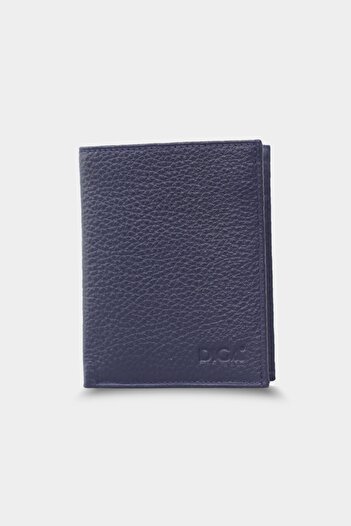 DİGA New Navy Blue Classic Vertical Men's Wallet
