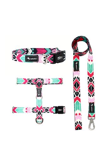Wikipet Aztec Light Dog Collar Set Medium