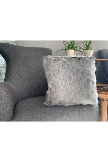 LadiesHome Dark Gray Plush Pillow Case 45x45 1st Class Fabric