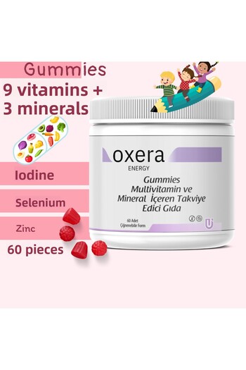 OXERA ENERGY Gummies Multivitamin - 9 Vitamins & 3 Minerals 60 Chewable