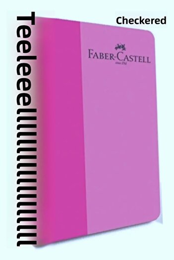 Faber Castell A4 120 Sheets Checkered Spiral Bicolor Plastic Cover Ring Binder Notebook