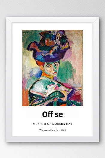 Saturn Henri Matisse Woman with a Hat Framed Painting - Woman in the Hat - Eclectic Style Wall Decor