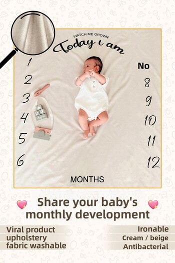 Dokumio Share Your Baby's Development with Your Loved Ones! Moon Souvenir Cover Upholstery Fabric for Your Baby