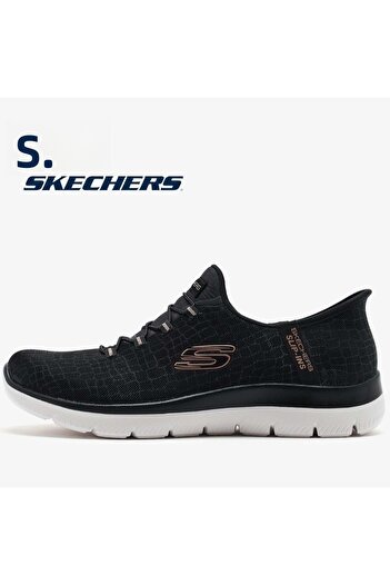 SKECHERS Summits Classy Night 150128Tk Slip-Ins Unisex Sports Shoes Black-White