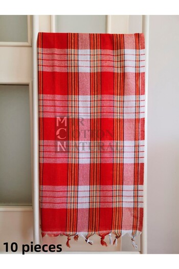 MirCotton Classic Turkish Bath, Spa, Sauna, Gelin Peshtemal 80X170'10 Pieces'