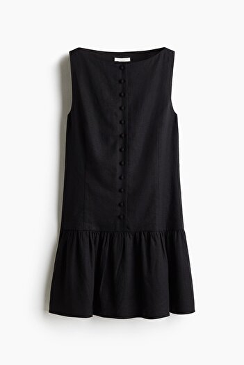 H&M Keten Karışımlı Elbise