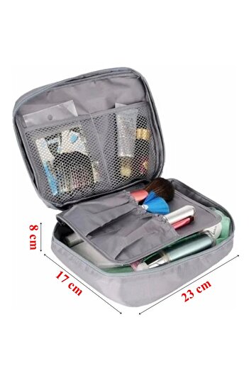 Ecoform Organizer Cosmetic Makeup Bag Αδιάβροχη Χαρακτηριστική Γκρι Χρώμα