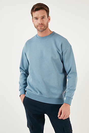 Buratti Regular Fit Bisiklet Yaka Pamuklu İçi Tüylü Yumuşak Şardonlu Sweat Erkek SWEAT 5905255